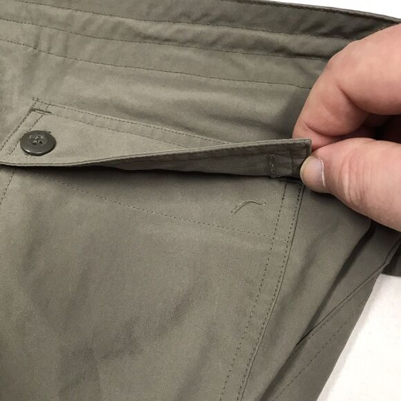 PATAGONIA Inter-Continental Cargo Shorts Women 10 L Military Olive Green Nylon - Picture 5 of 15